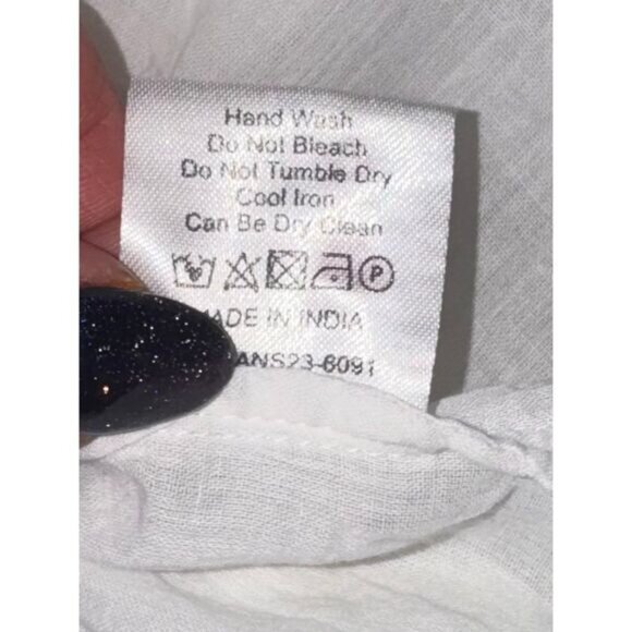 LOVE THE LABEL X Anthropologie Off-The-Shoulder Tiered Mini Dress White sz small - Picture 7 of 11